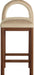 Conrad - Velvet Counter Stool With Brown Legs - Simple Home Plus