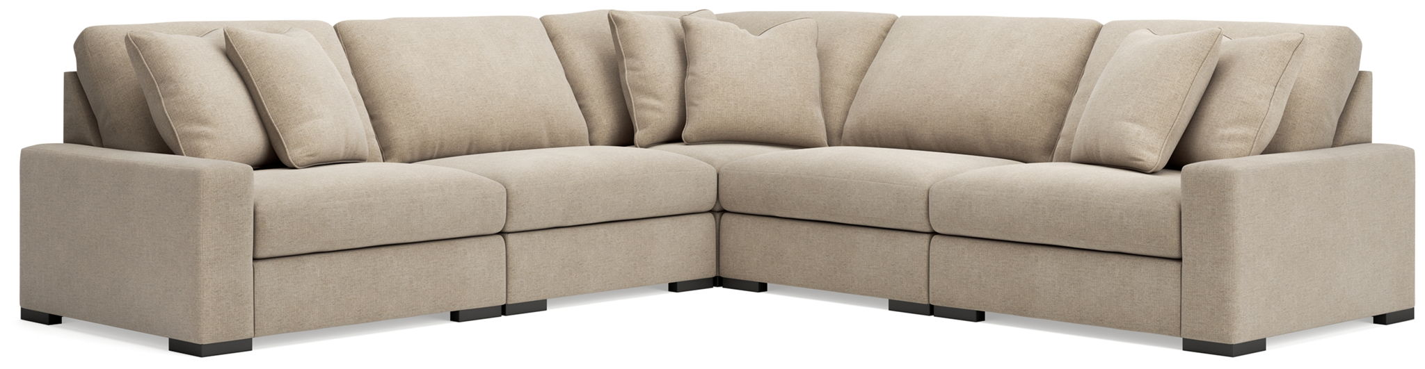 Calden - 5-Piece Sectional - Oatmeal - Simple Home Plus