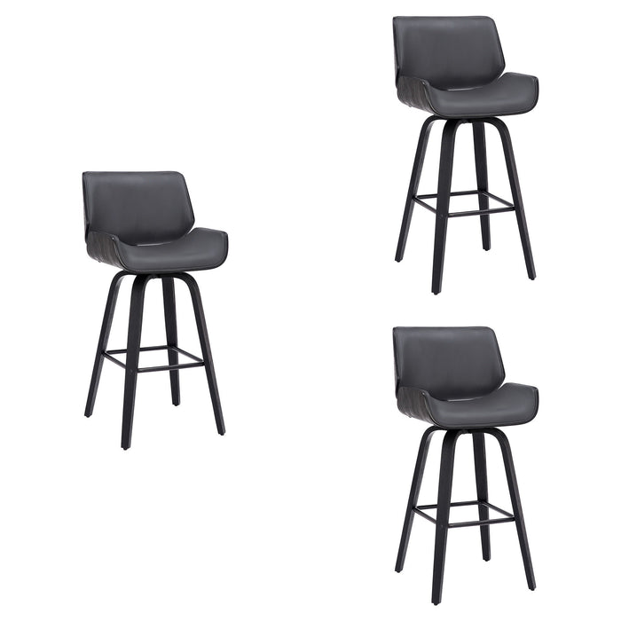 Tyler - 30" Bar Height Swivel Bar Stool With Black Frame - Simple Home Plus