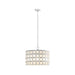 Abbot - 4-Light Drum-Shaped Chandelier - White - Simple Home Plus