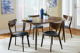 Jedda - 5 Piece Oval Dining Table Set - Dark Walnut - Simple Home Plus