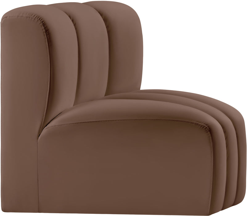 Arc - Faux Leather Curved Corner Chair - Simple Home Plus