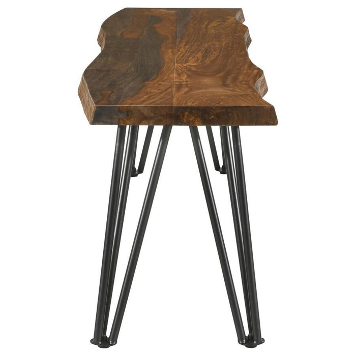 Neve - Live Edge Wood Dining Bench Hairpin Legs - Gray Sheesham - Simple Home Plus