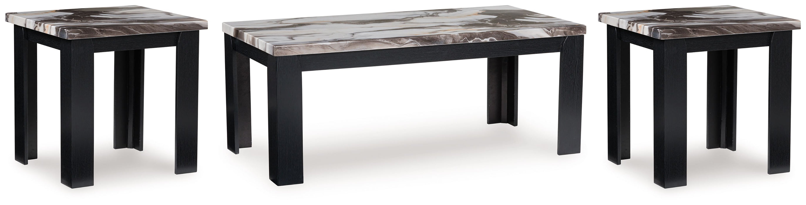 Jazmore - Dark Brown - Occasional Table Set (Set of 3) - Simple Home Plus