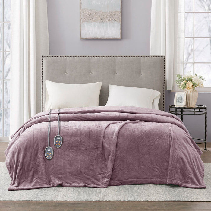 Heated Plush - Blanket - Lavender - Simple Home Plus