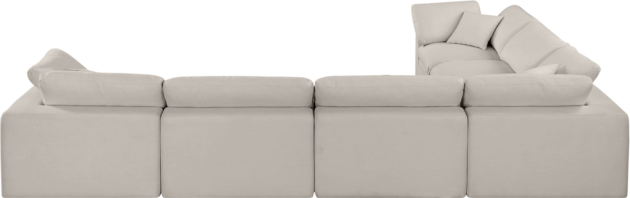 Comfy - 6 Piece Linen Modular Corner Sectional - Simple Home Plus