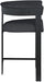 Romeo - Boucle Counter Stool With Black Base (Set of 2) - Simple Home Plus