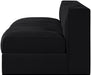 Rummi - Velvet Performance Fabric Upholstered 2 Piece Modular Armless Loveseat - Simple Home Plus