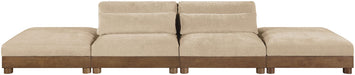 Turin - Chenille Fabric Upholstered Modular Sectional - Beige - Simple Home Plus