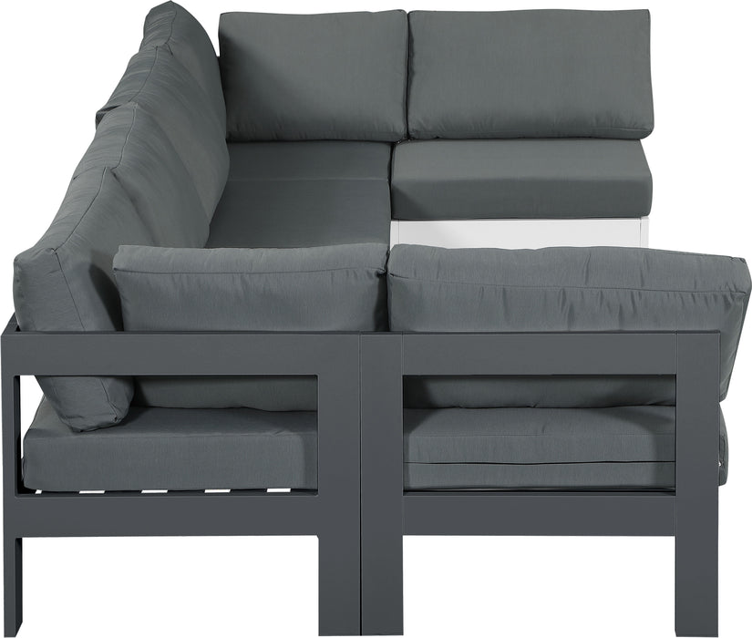 Nizuc - Outdoor Patio 6 Piece Modular Sectional With Gray Frame - Simple Home Plus