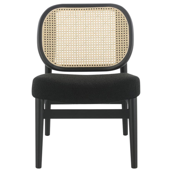 Rayo - Rattan Cane Back Accent Chair With Padded Seat - Simple Home Plus