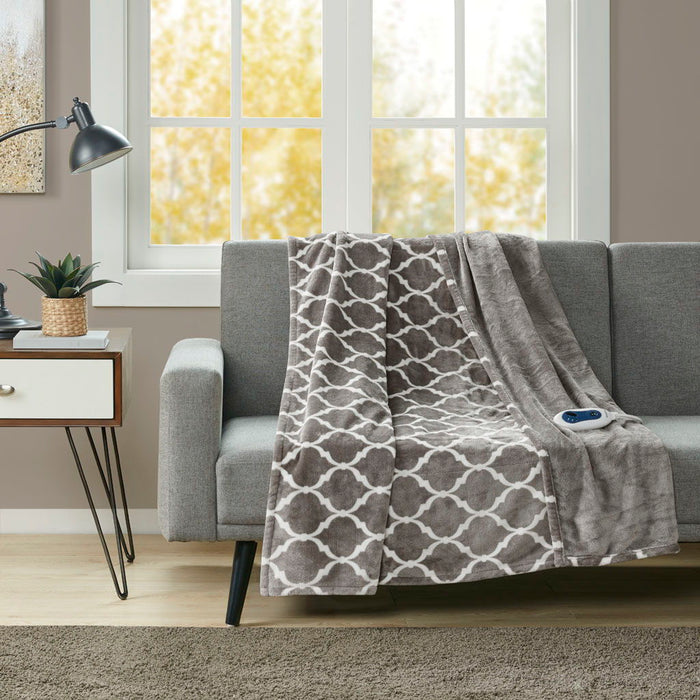 Heated Ogee - Throw - Gray - Simple Home Plus