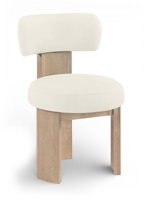Atelier - Vegan Leather Upholstered Dining Chair (Set of 2) - Painted Natural Frame - Simple Home Plus