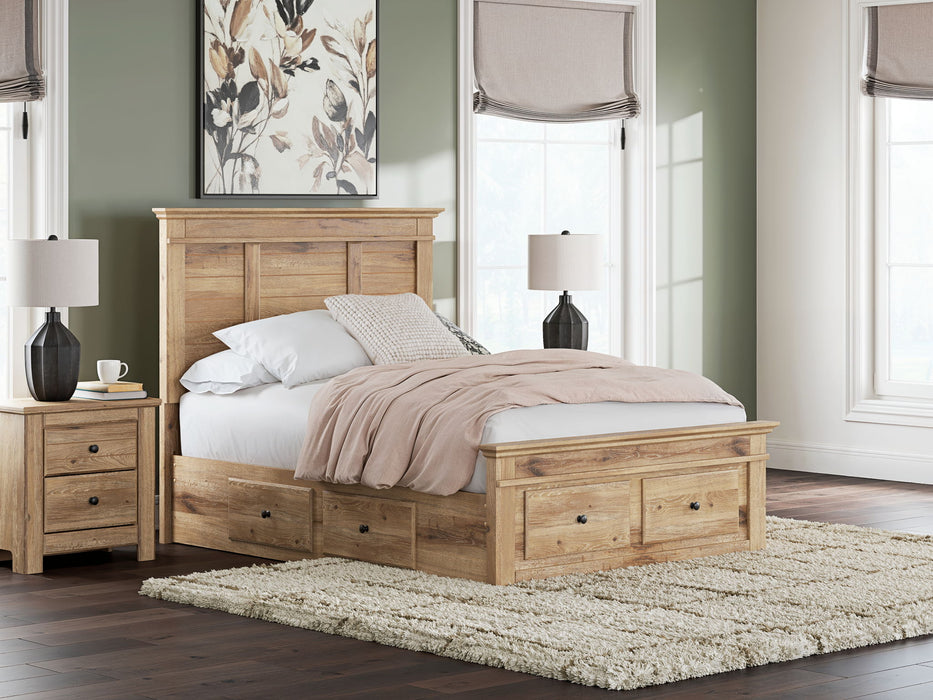 Makidern - Panel Storage Bed With 2 Under Bed Storage Units - Simple Home Plus