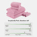 Diagonal Ribbed - 6 Piece Towels Set - Pink - Simple Home Plus