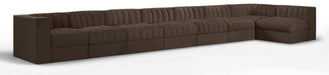 Rummi - Velvet Performance Fabric Upholstered 8 Piece Modular Sectional, L-Shaped (Right) - Simple Home Plus