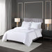 500 Thread Count Luxury - Full Sateen Embroidered Comforter Set - White/Grey - Simple Home Plus