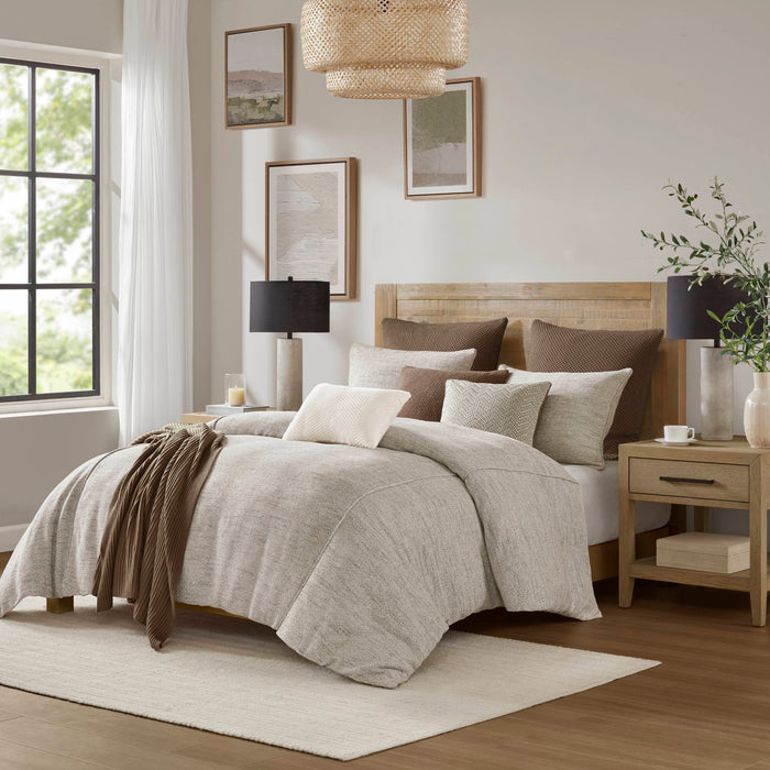 Chapman - 9 Piece King Comforter Set - Nuetual Ivory - Simple Home Plus