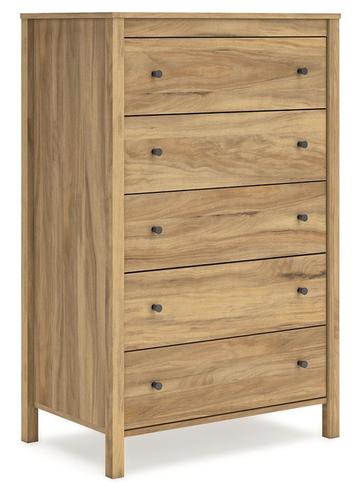 Bermacy - Light Brown - Five Drawer Chest - Simple Home Plus