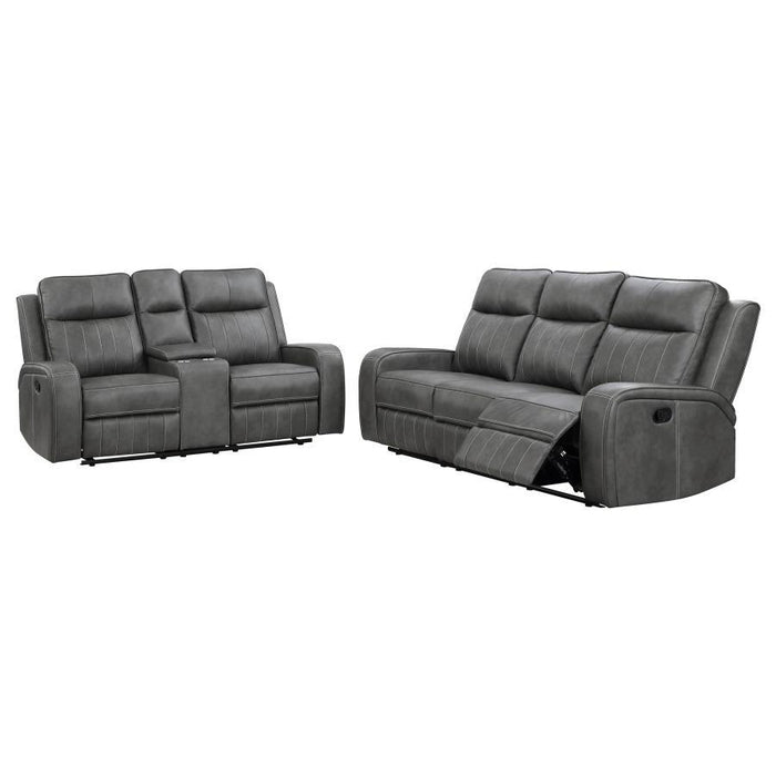 Raelynn - Upholstered Reclining Sofa Set - Simple Home Plus
