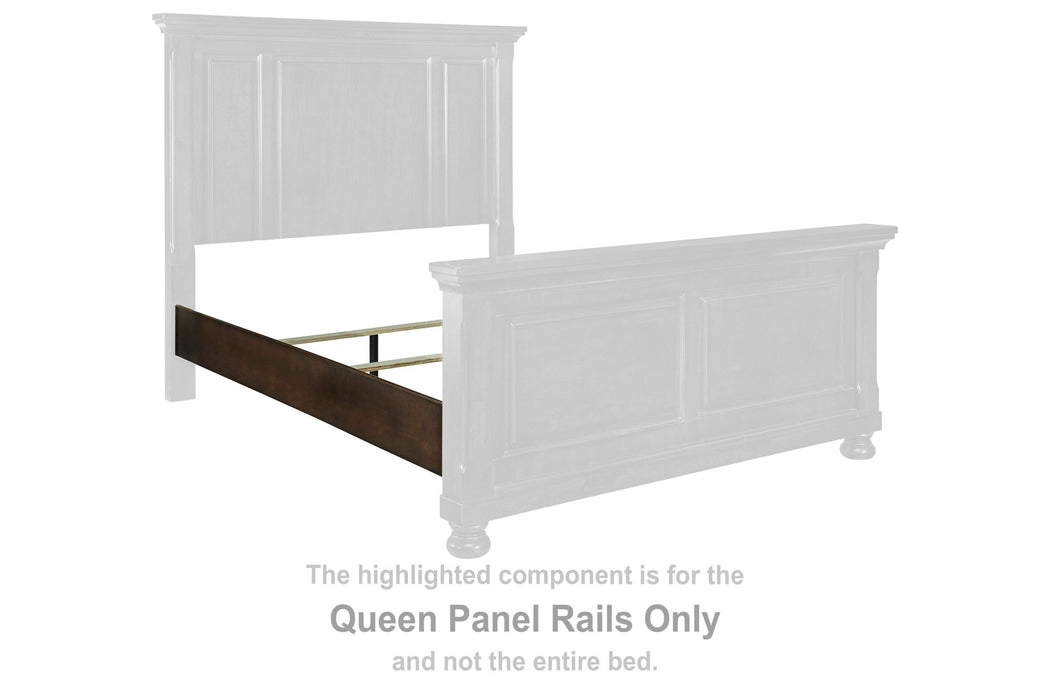 Porter - Queen Panel Rails - Rustic Brown - Simple Home Plus