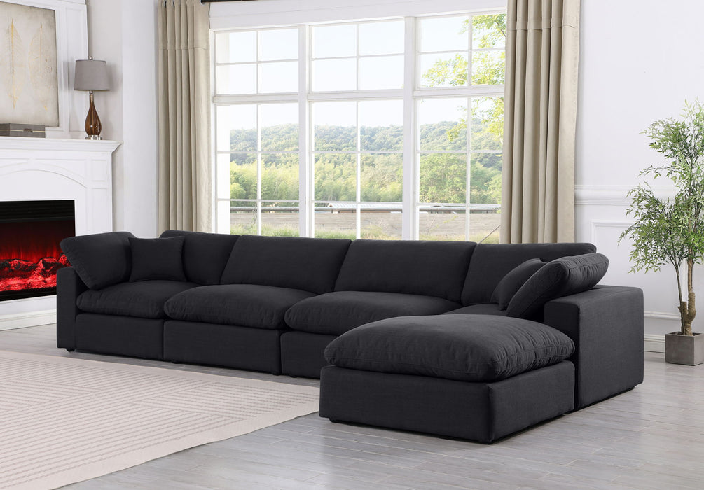 Comfy - 5 Piece Linen Modular Sectional With Chaise - Simple Home Plus