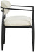 Riccio - Fabric Dining Arm Chair (Set of 2) - Black Frame - Simple Home Plus