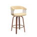 Topanga - Swivel Walnut Wood Stool - Simple Home Plus
