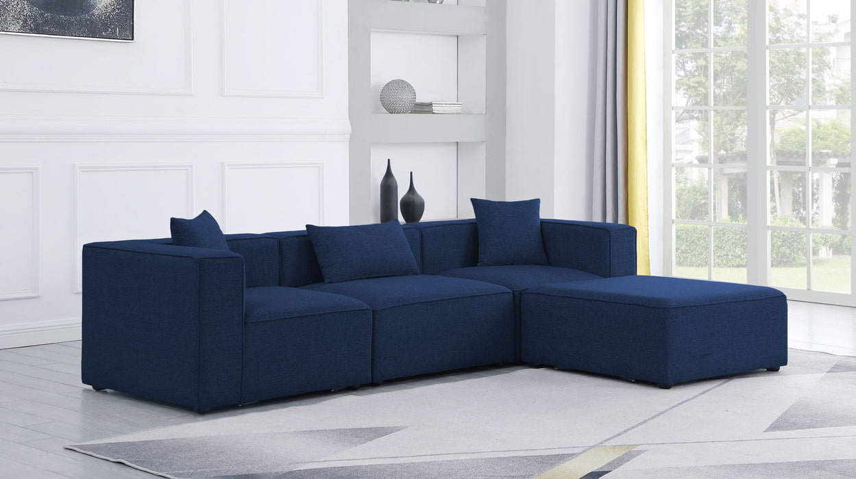 Cube - Linen 4 Piece Modular Sectional With Chaise - Simple Home Plus
