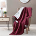 Heated Throw - Burgundy - Simple Home Plus