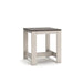 Vista Highlands - Square End Table - Brown / White - Simple Home Plus