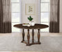 Landon - Round Wood Pedestal Dining Table - Rich Brown - Simple Home Plus