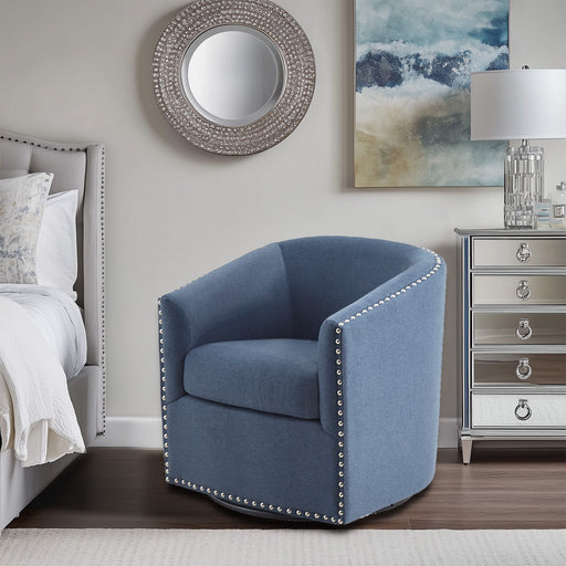 Tyler - Swivel Chair - Blue - Simple Home Plus