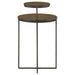 Yael - Round Mango Wood Accent Side Table - Natural And Gunmetal - Simple Home Plus