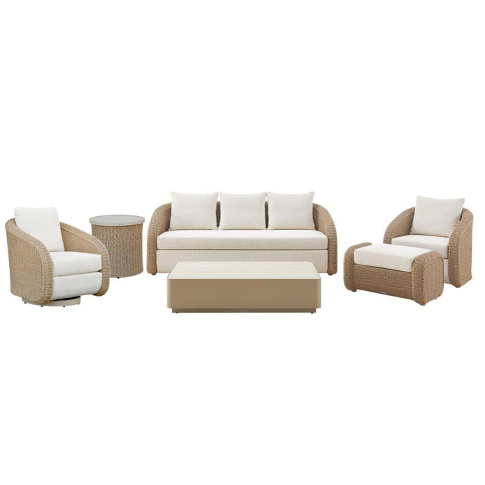 Pavilion - Powder Coated Metal Outdoor Conversation Set With Cushions