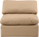 Indulge - Faux Leather Armless Chair - Tan - Simple Home Plus
