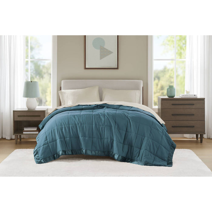 Windom - All Season Hypoallergenic Twin Blanket With 3M Scotchgard - Teal