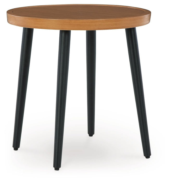 Horizon Hall - Two-tone Brown - Round End Table - Simple Home Plus