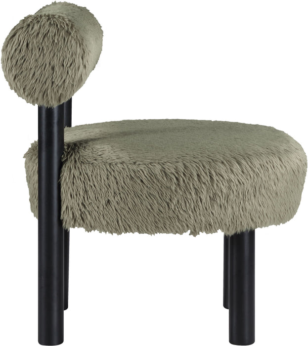 Ambre - Vegan Shearling Fabric Upholstered Accent Chair - Simple Home Plus