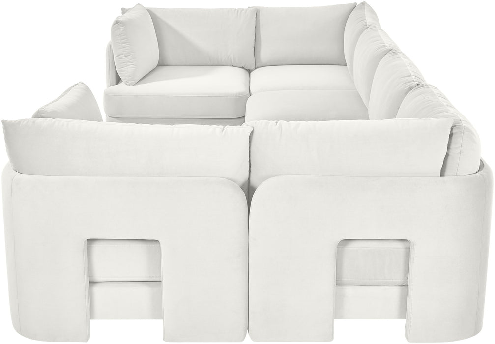 Hammond - Velvet Performance Fabric Upholstered 6 Piece U-Shaped Sectional