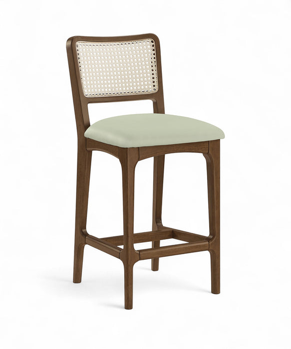 Atrium - Counter Stool With Brushed Brown Base (Set of 2) - Simple Home Plus