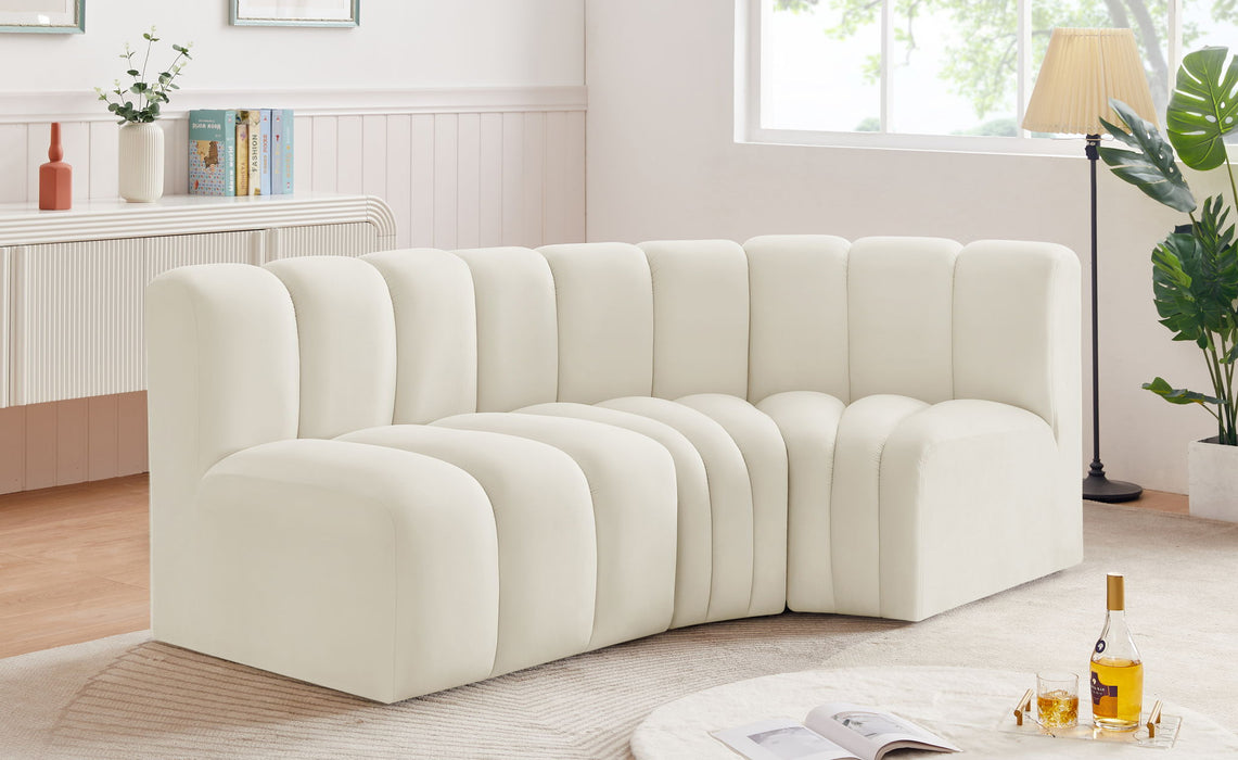 Arc - Velvet 3 Piece Sofa - Simple Home Plus