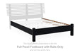 Danziar - Full Panel Footboard With Rails - Black - Simple Home Plus