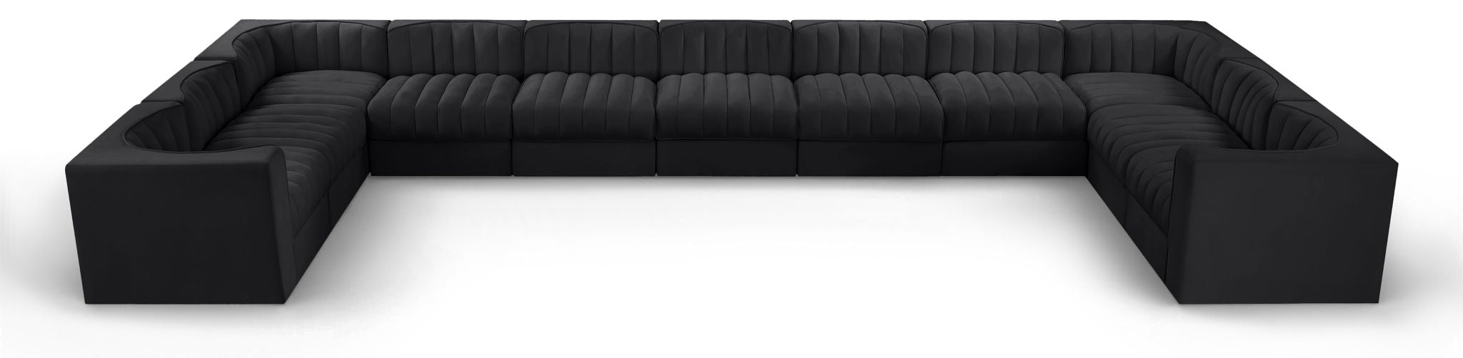 Rummi - Velvet Performance Fabric Upholstered 11 Piece Modular Sectional - Simple Home Plus