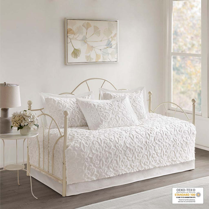 Sabrina - Twin 5 Piece Tufted Daybed Set - Off White - Simple Home Plus