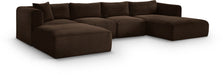 Shaggy - 5 Piece Modular Sectional With Chaise And Ottoman - Simple Home Plus