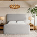 Fira - Linen Textured Fabric Upholstered Bed - Simple Home Plus