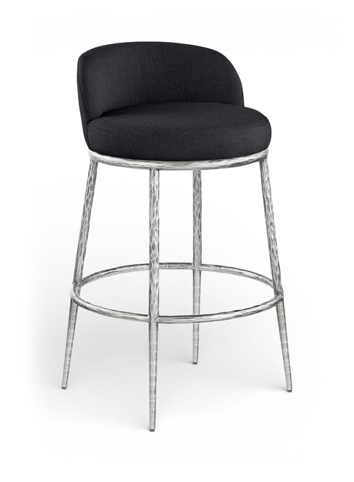 Ferro - Performance Fabric Upholstered Bar Stool - Antique Silver - Simple Home Plus