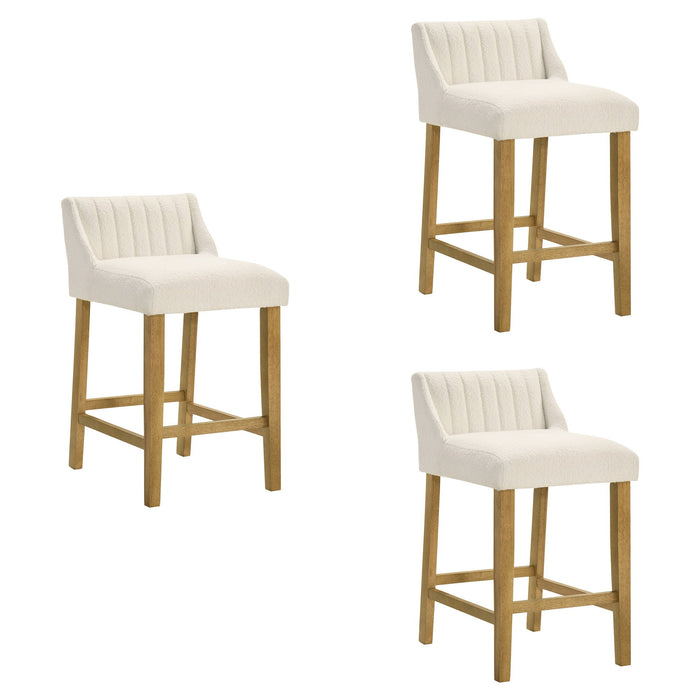 Fauna - Modern Transitional Wood Counter Height Kitchen Bar Stool - Simple Home Plus
