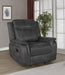 Lawrence - Upholstered Padded Arm Glider Recliner - Charcoal - Simple Home Plus